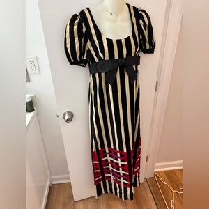 70s regency velvet maxi dress